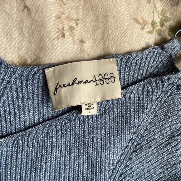 Blue knit maxi dress size small in great condition - Picture 2 of 6